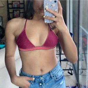 Pink bikini top